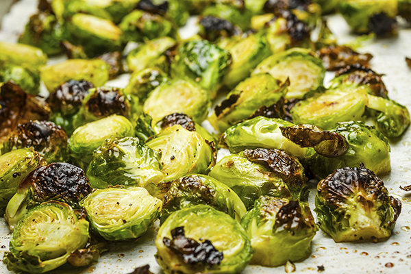 Oven-roasted Brussels sprouts