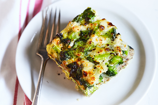 Spinach and Broccoli Strata