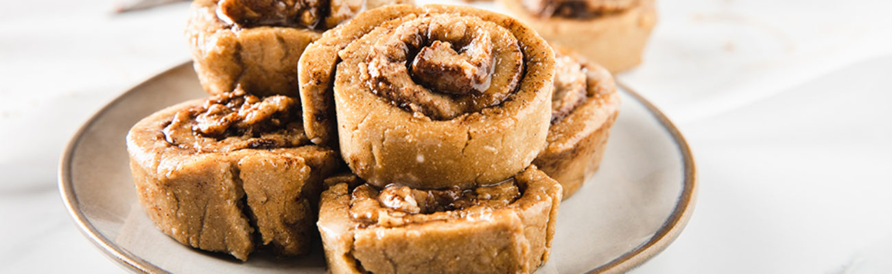 Cinnamon Roll Bites on plate