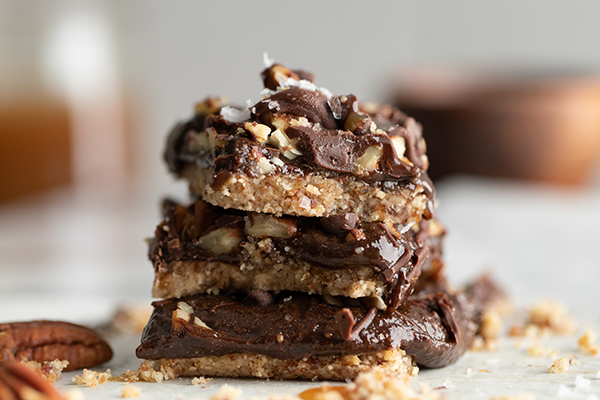 Salted Caramel Maple Walnut Bars