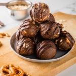 Shakeology Peanut Butter Pretzel Bites on a plate