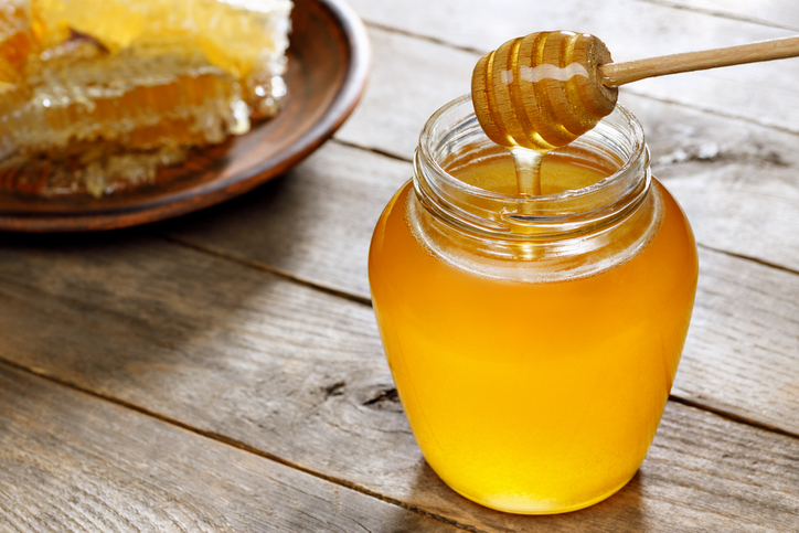 Jar of Honey with Dipper | Spring Allergies