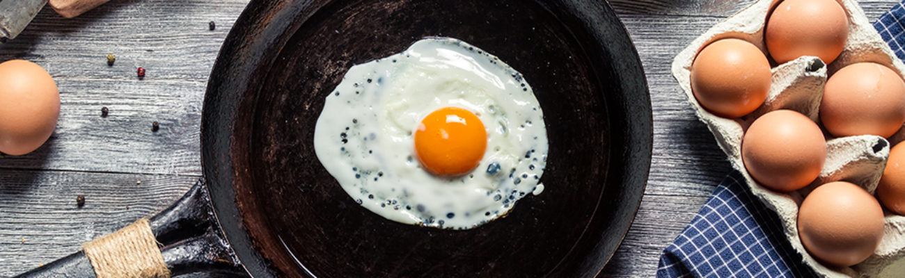 Fried egg in a pan