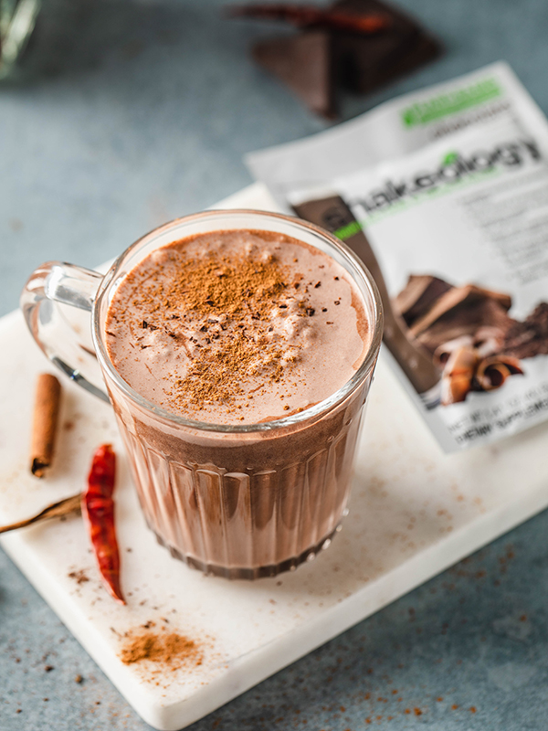 Mayan Chocolate Shakeology in a glass