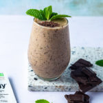 Mint Chip Cookies & Creamy Shakeology in a glass