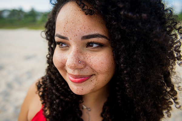 Young woman smiling