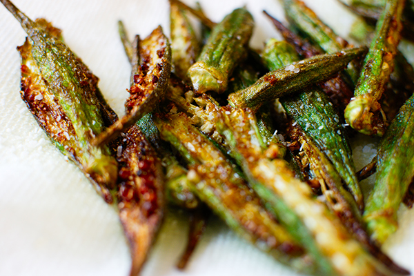 Roasted okra