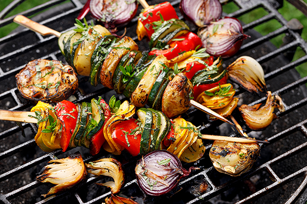 Grilled vegetable skewers