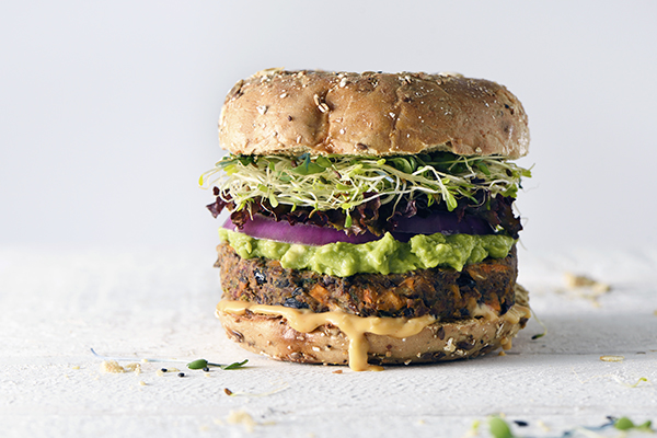 Healthy veggie burger