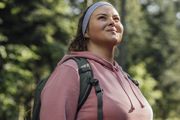 Woman hiker enjoying the outdoors