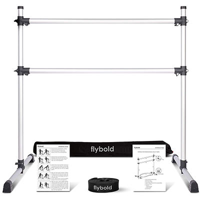 flybold Wall Mounted Ballet Barre Home Workout Bar - 4ft Long, 3.8 H x 48.3  L x 4.3 W - Pay Less Super Markets