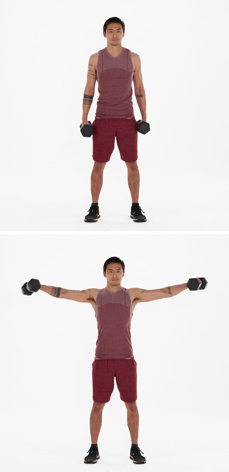 shoulder workout - dumbbell lateral raise