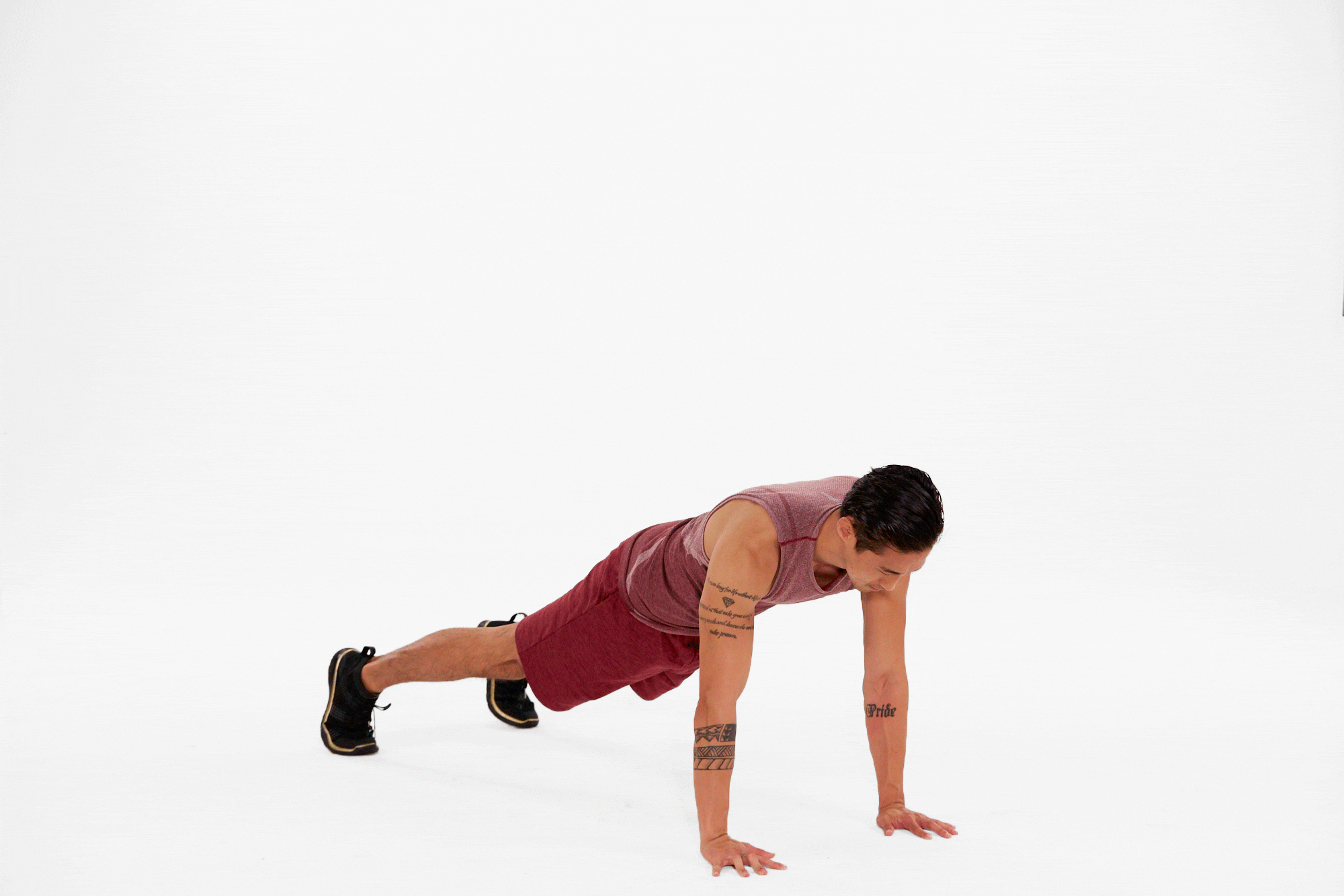 plank raise tap crunch | shoulder workouts