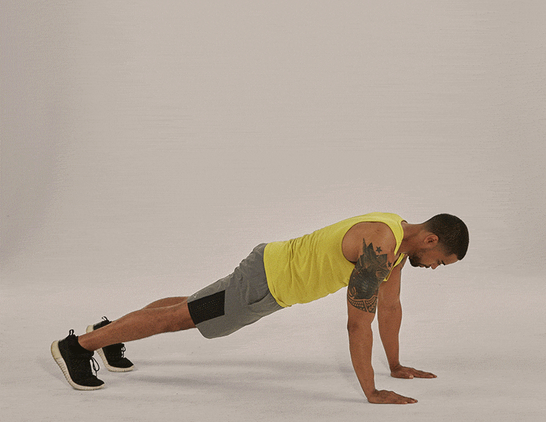 push up to side plank demonstration | push up to side plank
