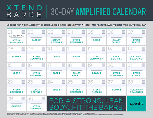 xtend barre calendars beachbody blog