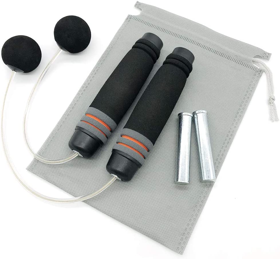Indoor Cordless Jump Rope Weighted Ropeless Jump Rope With Double Black ball 