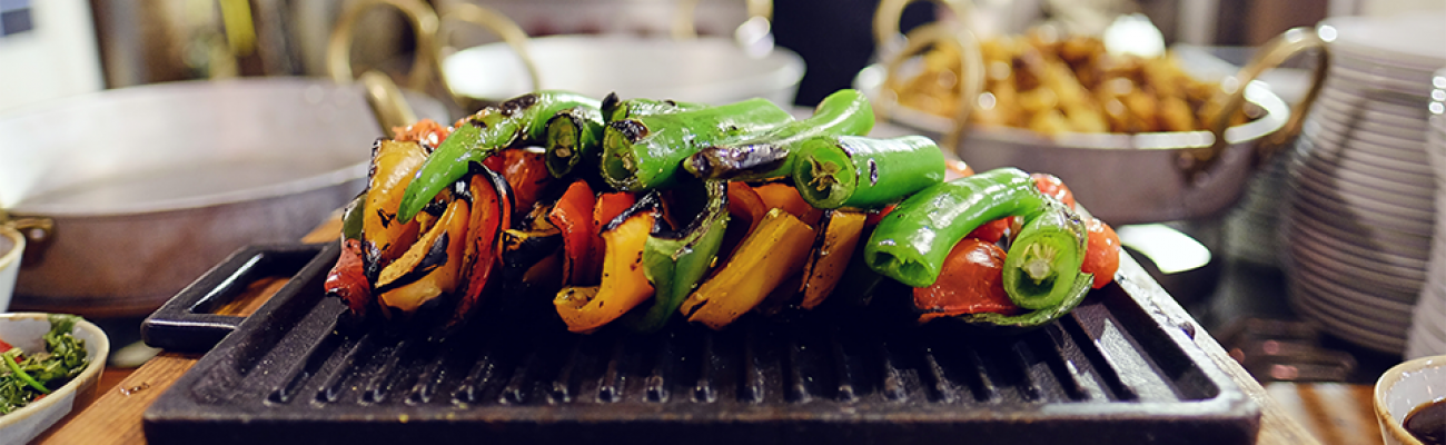 grilled peppers on griddle | healthy blackstone griddle recipes