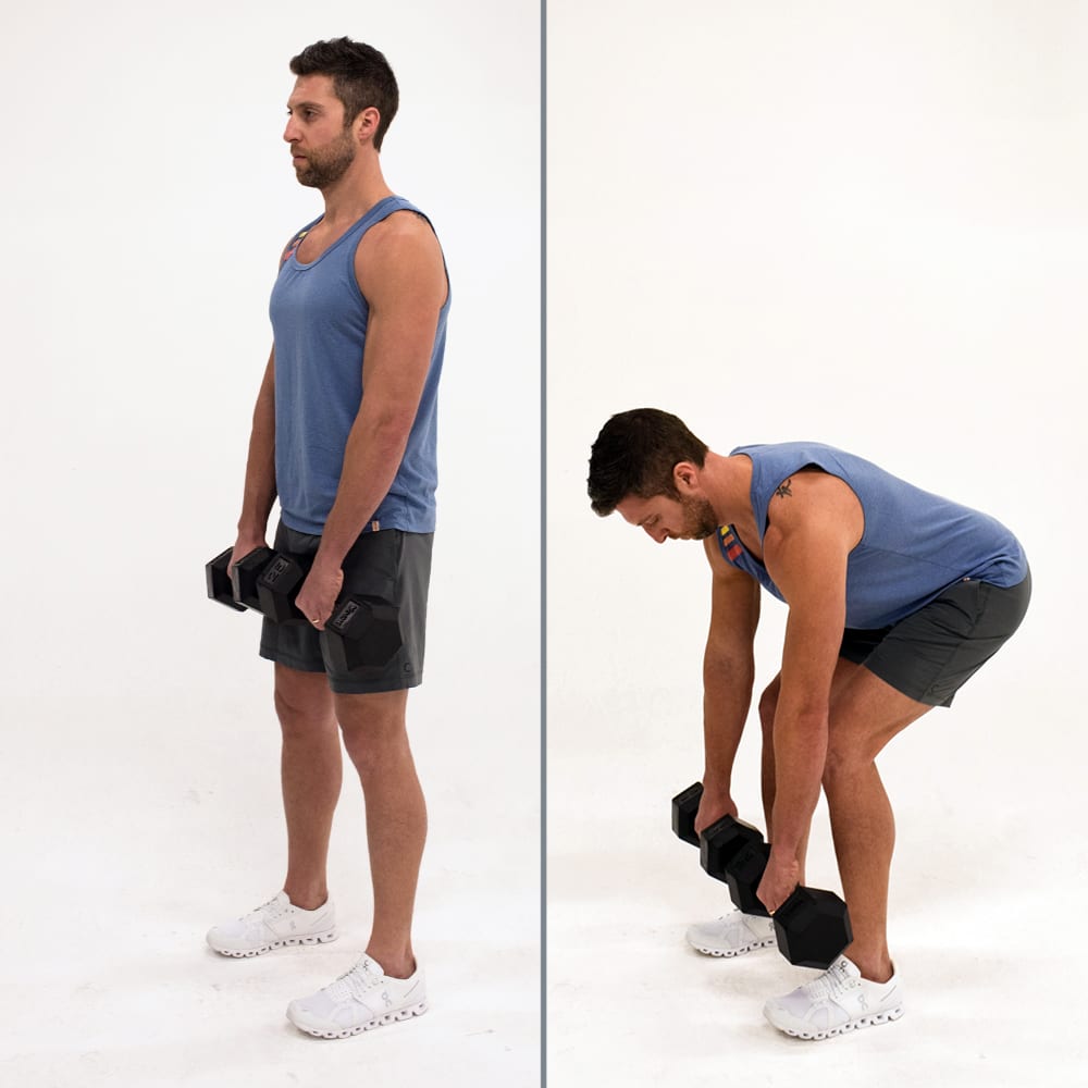 Dumbbell hamstring online deadlift