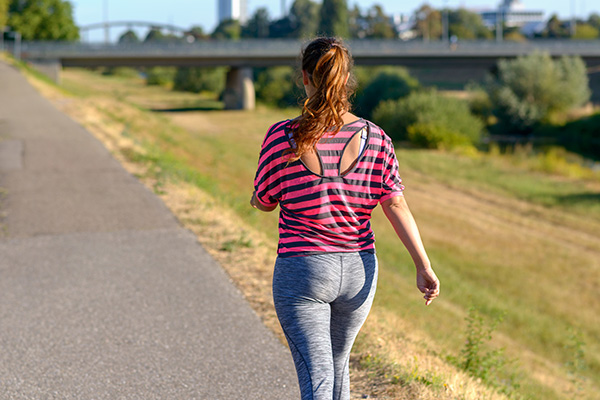 Woman walking for exercise