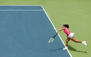 tennis forehand woman