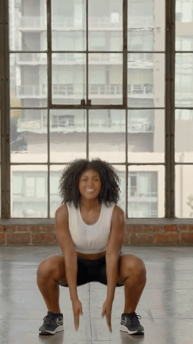 squat hops | underbutt exercises