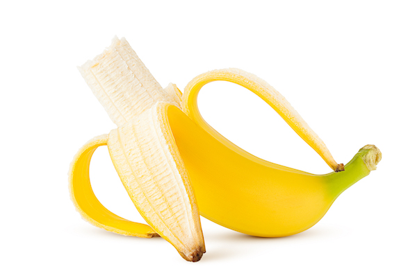 half peeled banana | how much sugar is in a banana