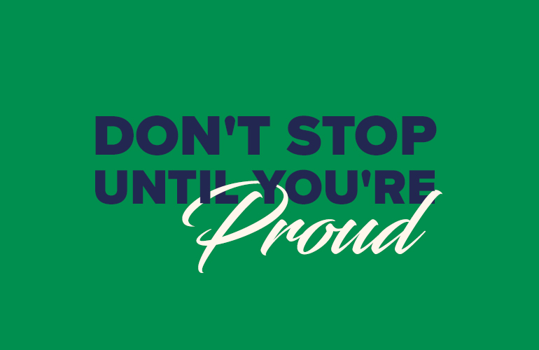 don't stop until you're proud | inspirational training quotes