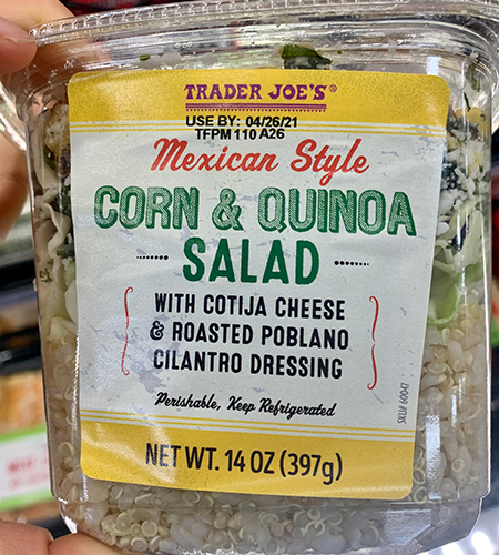 trader joes salada mexicana de milho e quinoa