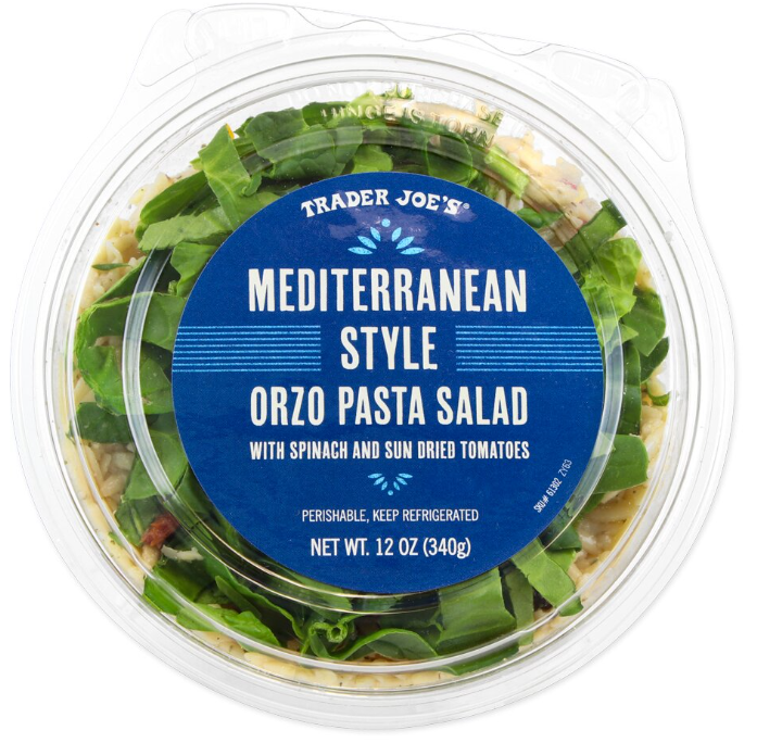 mediterranean style orzo | trader joes salad