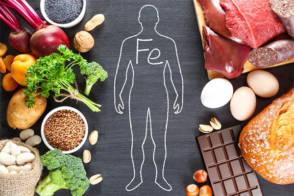 chalk outline of body next to high iron foods | Foods High in Iron