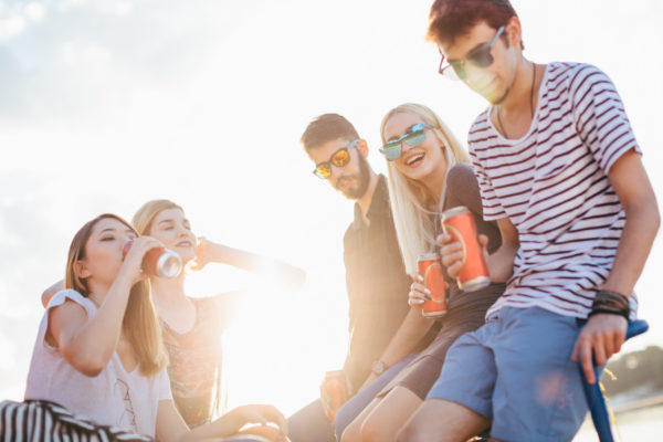 group of friend drinking | are white claws healthy