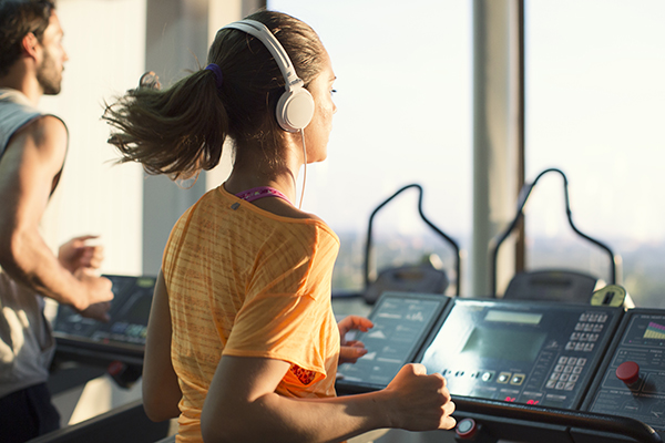 Woman on treadmill