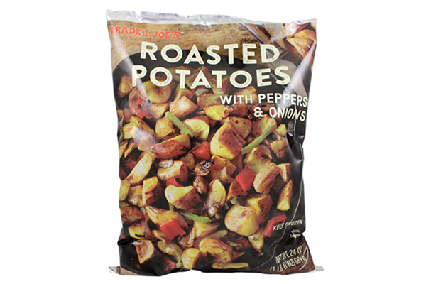 trader joe's frozen food roasted potatoes with peppers and onions