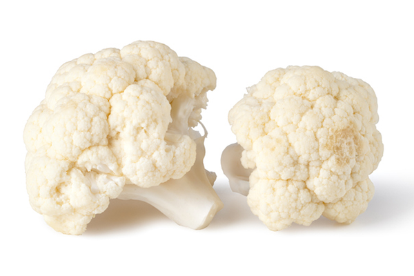 cauliflower on white background | best frozen veggies