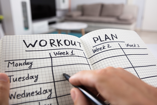 workout plan notebook | holiday fitness