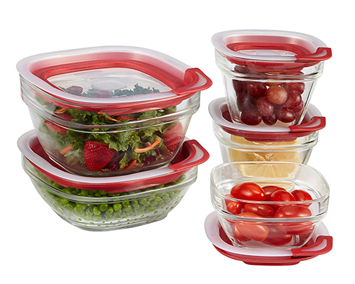 Rubbermaid Easy Find Lids Glass Food Storage and Meal Prep