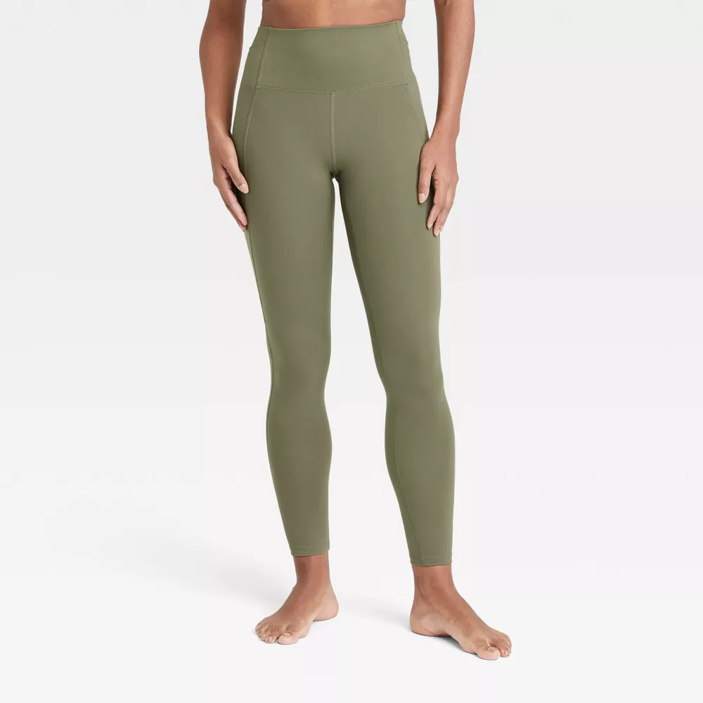 Women's Brushed Sculpt High-rise Leggings 28 - All In Motion™ Espresso Xs  : Target