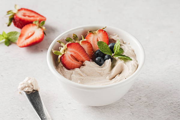 Cookies & Creamy Fruit Dip in a bowl