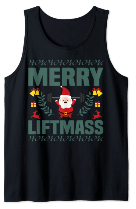 Mary Liftmas Santa Tank Top |  Holiday Workout Shirt