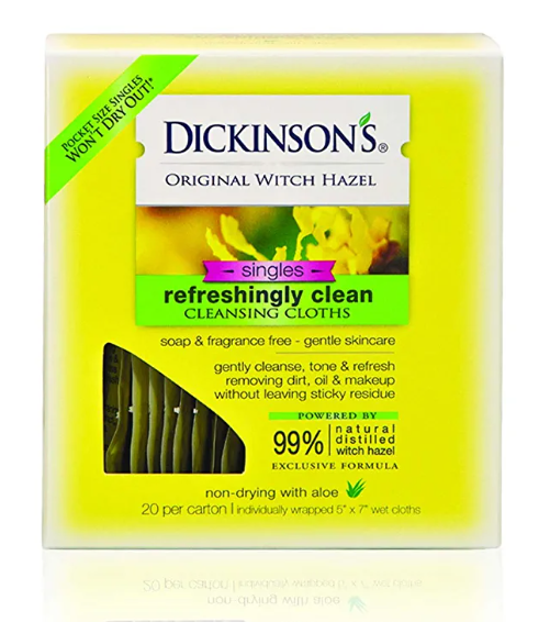 Dickinson's Original Witch Hazel Refreshingly Clean Towelettes | witch hazel products