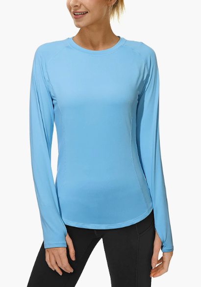 Roadbox Women's Long Sleeve UV Sun Shirts UPF 50+ | Fall Workout Clothes