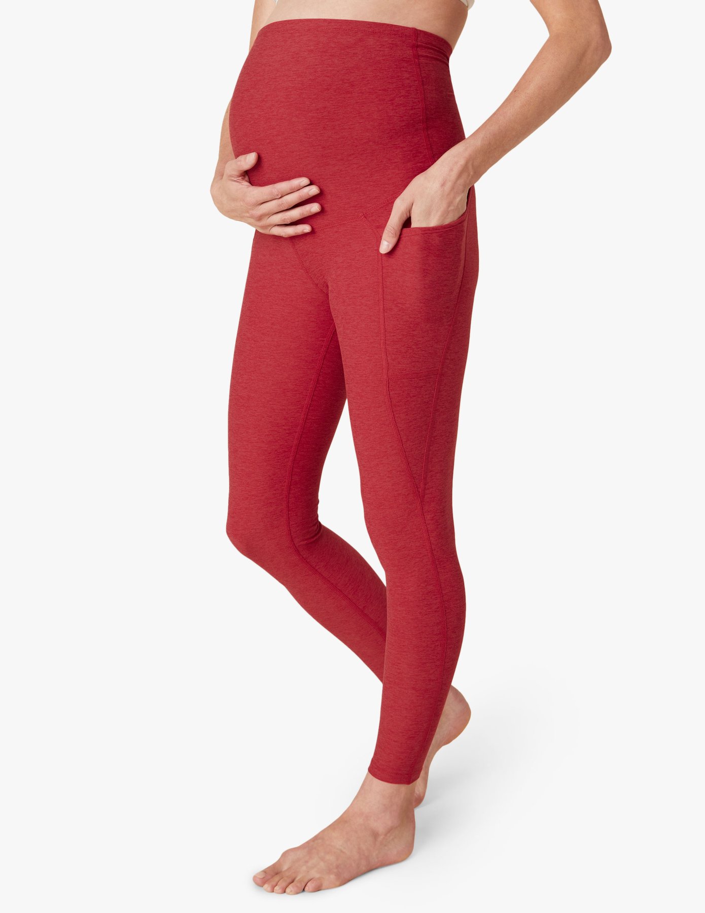 Beyond Yoga Spacedye Love the Bump Maternity Pocket Midi Legging | Maternity Workout Clothes