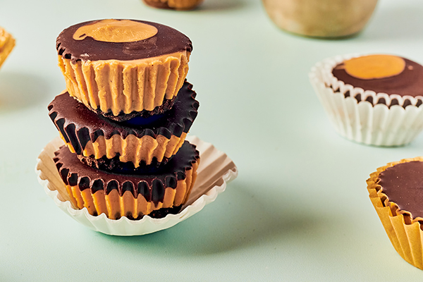 Side view of Copycat Peanut Butter Cups