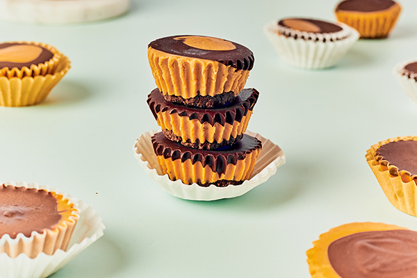 Side view of Copycat Peanut Butter Cups