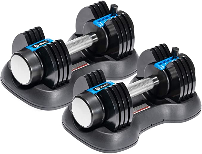 5 to 52.5 pounds grips Adjustable Dumbbells Weight Set Birthday New Year Gifts  Men Women Fitness Exercise Dumbbell Muscle Training Body Shaping GT