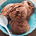 Chocolate Shakeology Nice Cream in a bowl