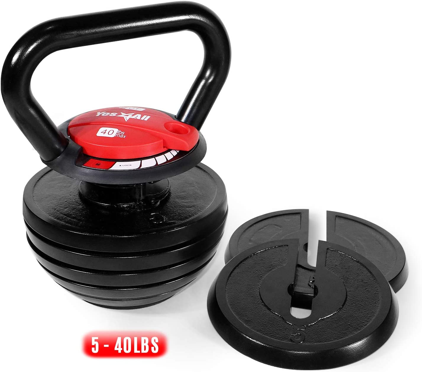 40 lb Kettlebell Dumbbell Adjustable Kettlebell for Home - Mega Casa