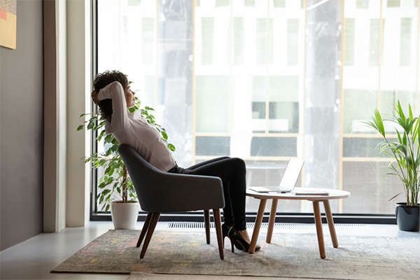 woman taking a break during work | Daily Mantra