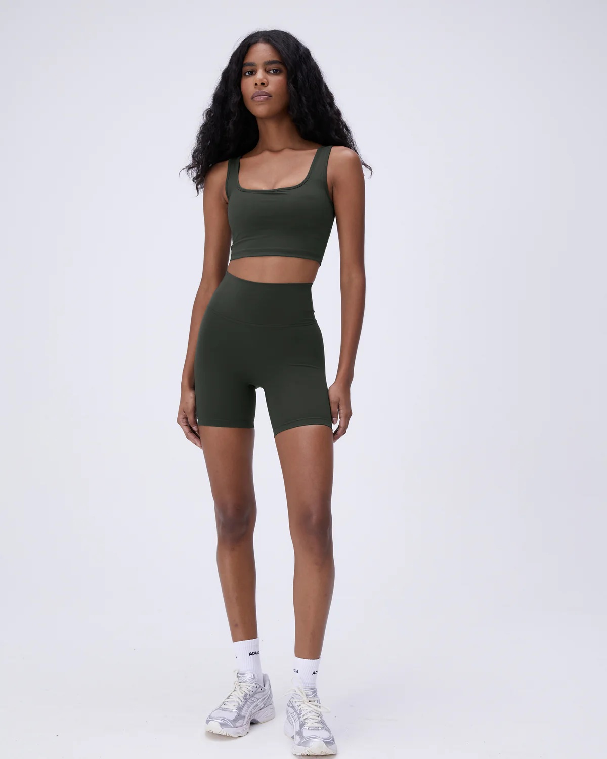 Woman Modeling Adanola Sports Bra | Summer Workout Clothes