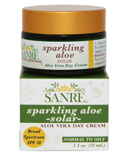 SanRe Organic Skinfood Sparkling Aloe Day Cream | Organic Sunscreen